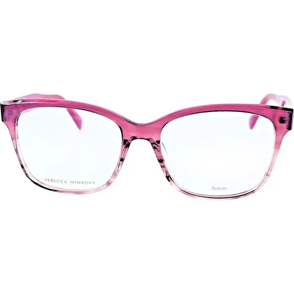 Rebecca Minkoff Brooke 3 Womens Eyeglass Frame 01ZX Pink Horn